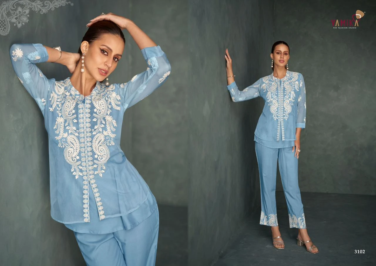 Vamika Rabya Vol 1 Heavy Organza Wholesale Designer Kurti with Pant Catalog — Wholesale Kurtis, MPA wholesale from Surat — Photo 4
